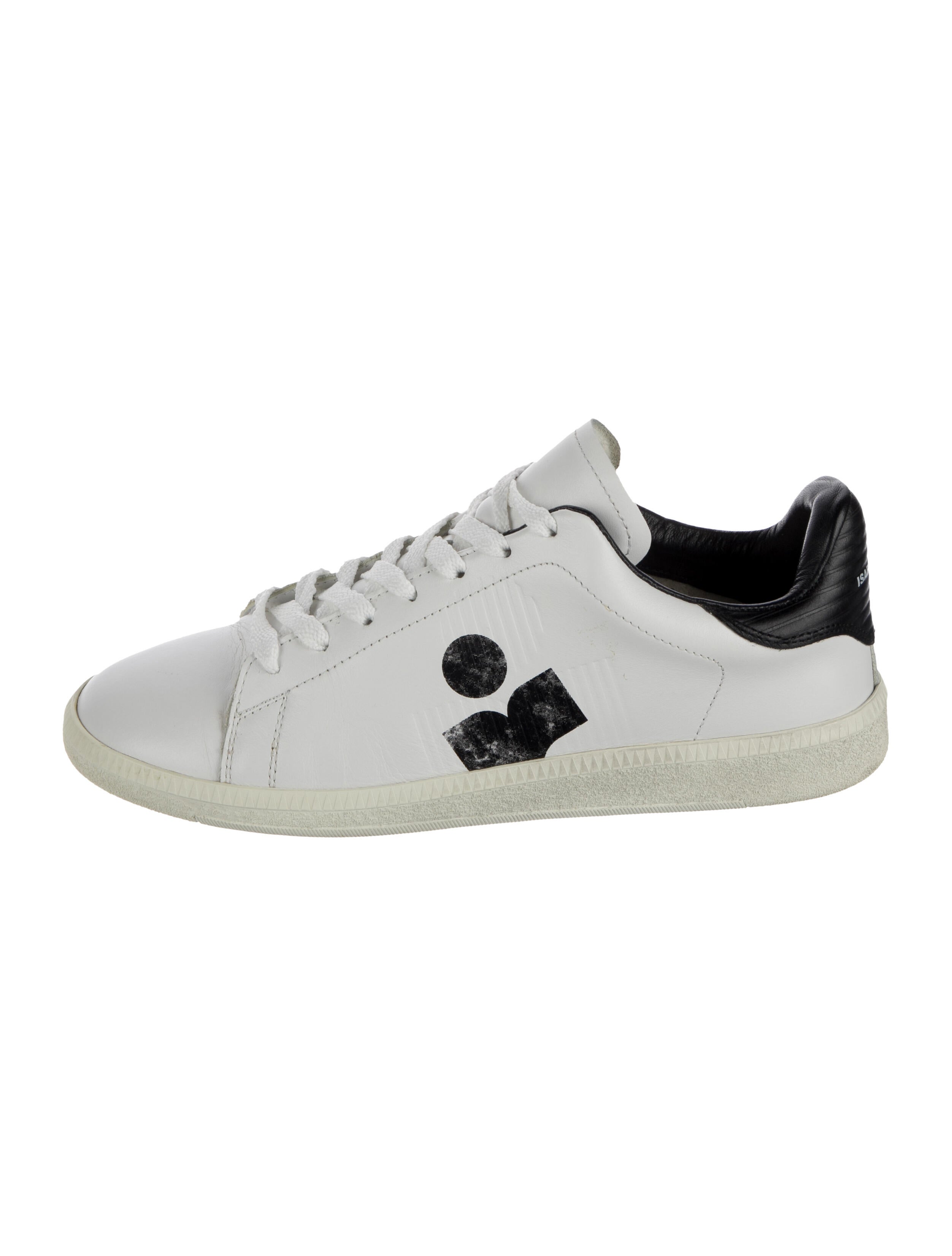 Isabel Marant Leather Colorblock Pattern Sneakers