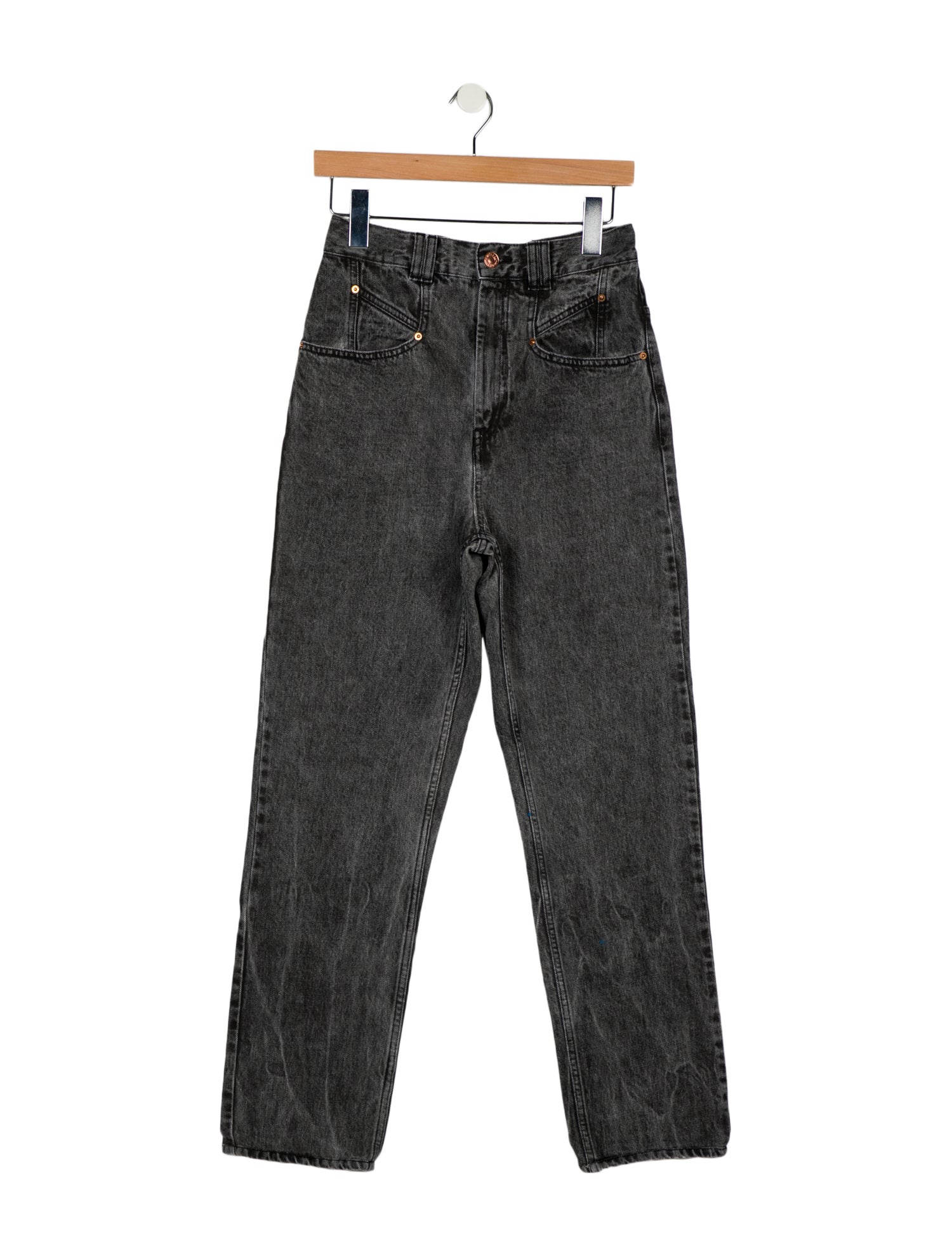 Isabel Marant High-Rise Straight Leg Jeans
