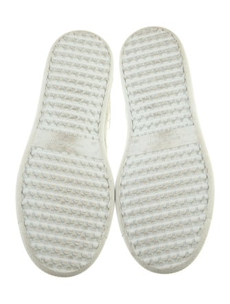 Isabel Marant Leather Colorblock Pattern Sneakers