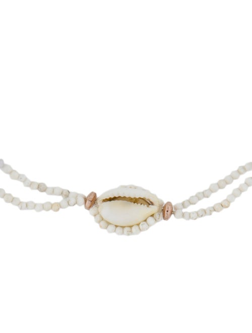 Isabel Marant Shell & Bead Ras Du Cou Strand Necklace
