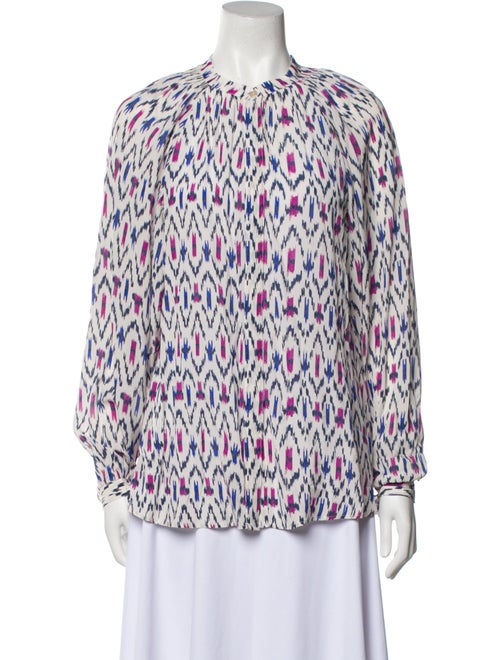Isabel Marant Printed Mock Neck Blouse