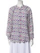 Isabel Marant Printed Mock Neck Blouse