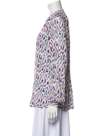 Isabel Marant Printed Mock Neck Blouse