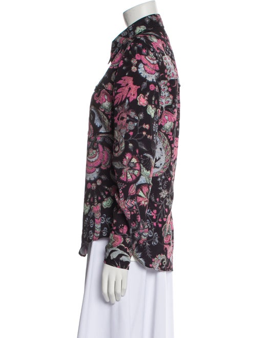 Isabel Marant Floral Print Long Sleeve Button-Up Top