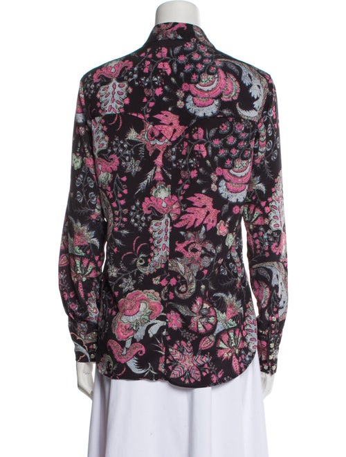 Isabel Marant Floral Print Long Sleeve Button-Up Top