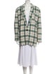 Isabel Marant Virgin Wool Plaid Print Coat