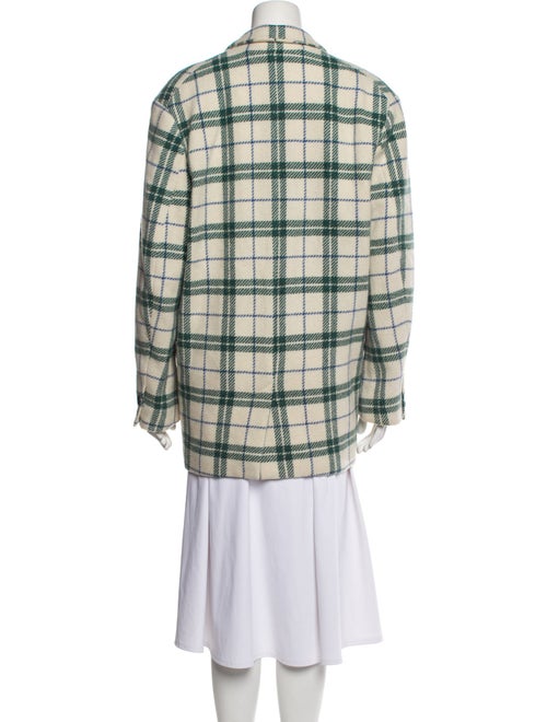 Isabel Marant Virgin Wool Plaid Print Coat
