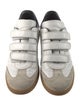 Isabel Marant Leather Scalloped Accent Sneakers