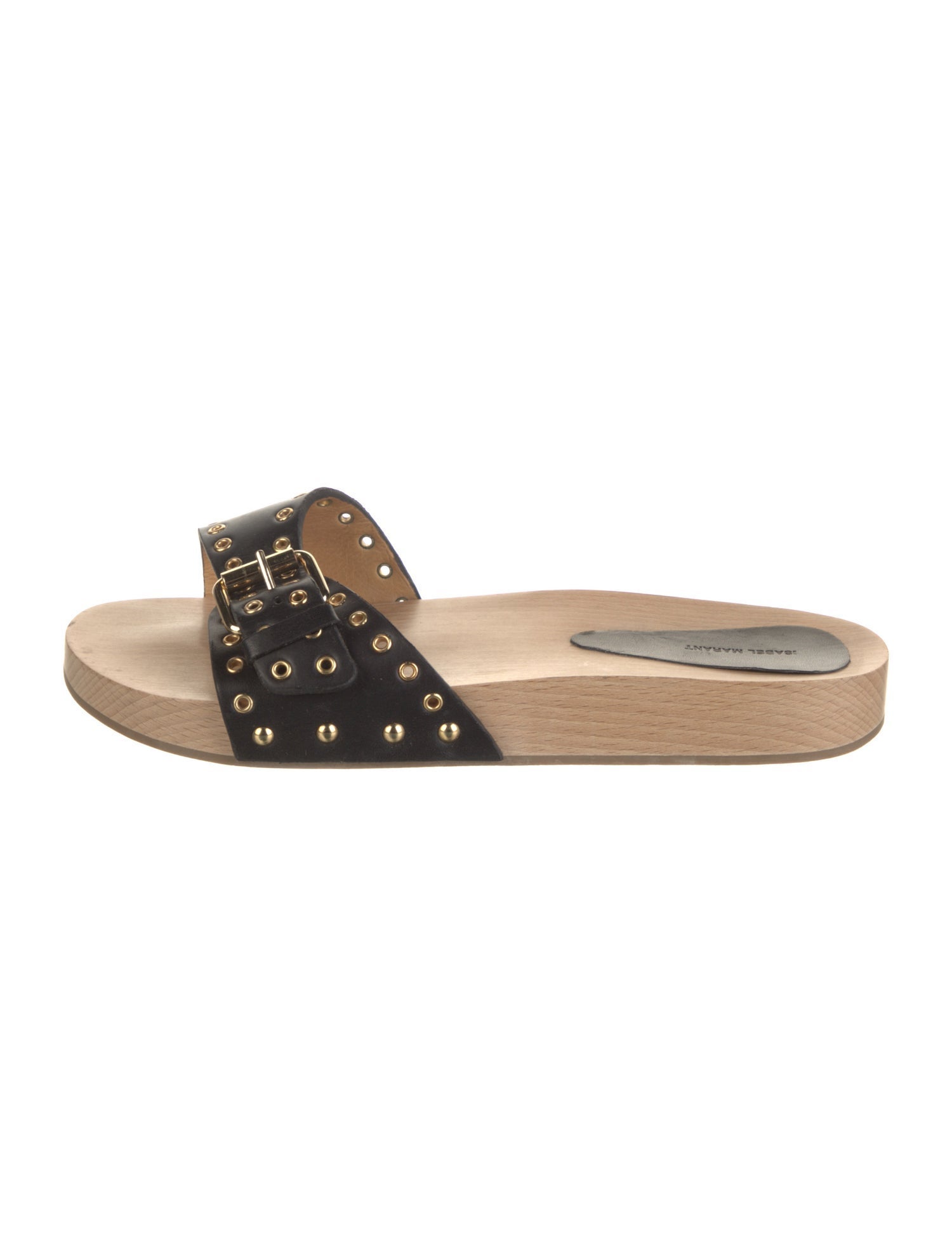 Isabel Marant Leather Studded Accents Slides