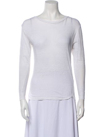 Isabel Marant Linen Bateau Neckline T-Shirt