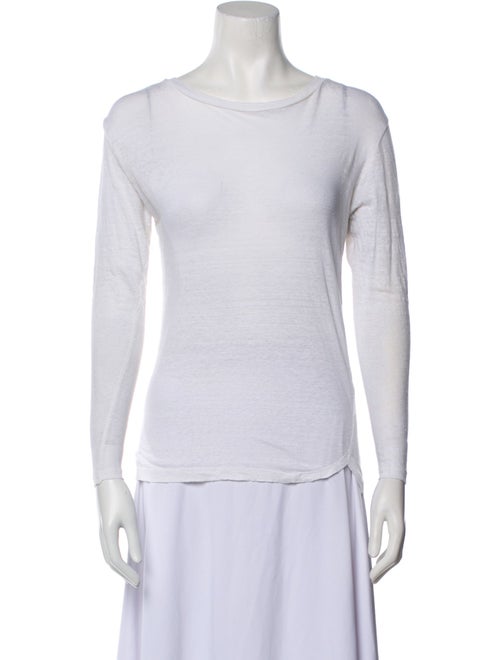 Isabel Marant Linen Bateau Neckline T-Shirt