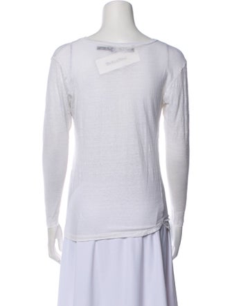 Isabel Marant Linen Bateau Neckline T-Shirt