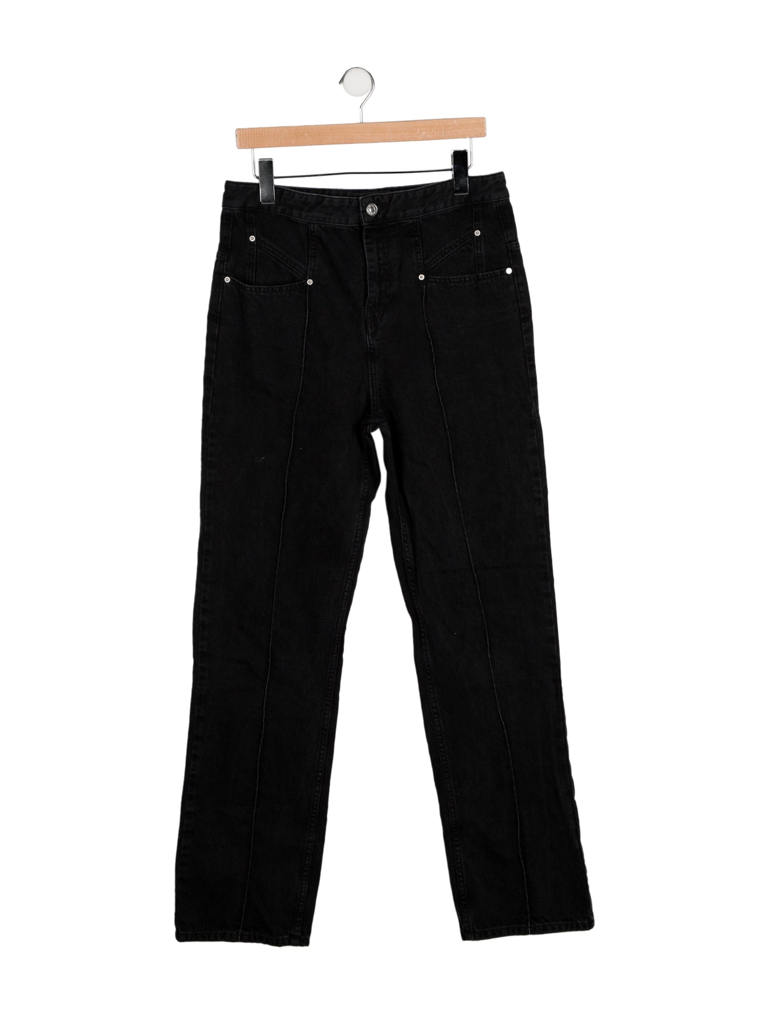 Isabel Marant High-Rise Straight Leg Jeans