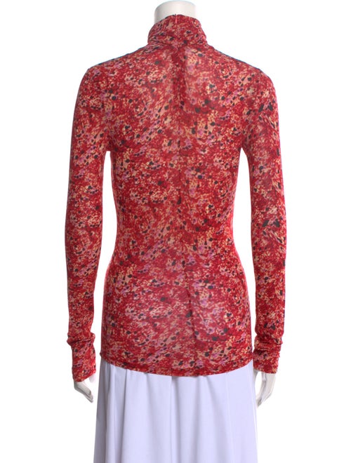Isabel Marant Floral Print Mock Neck Top