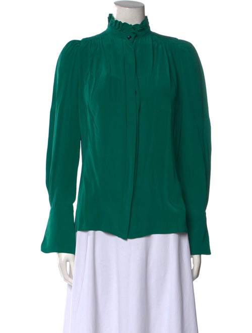 Isabel Marant Silk Mock Neck Blouse