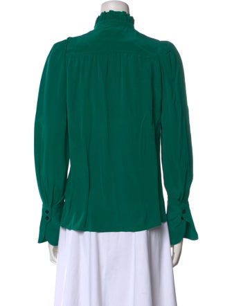 Isabel Marant Silk Mock Neck Blouse