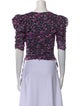 Isabel Marant Floral Print Square Neckline Crop Top