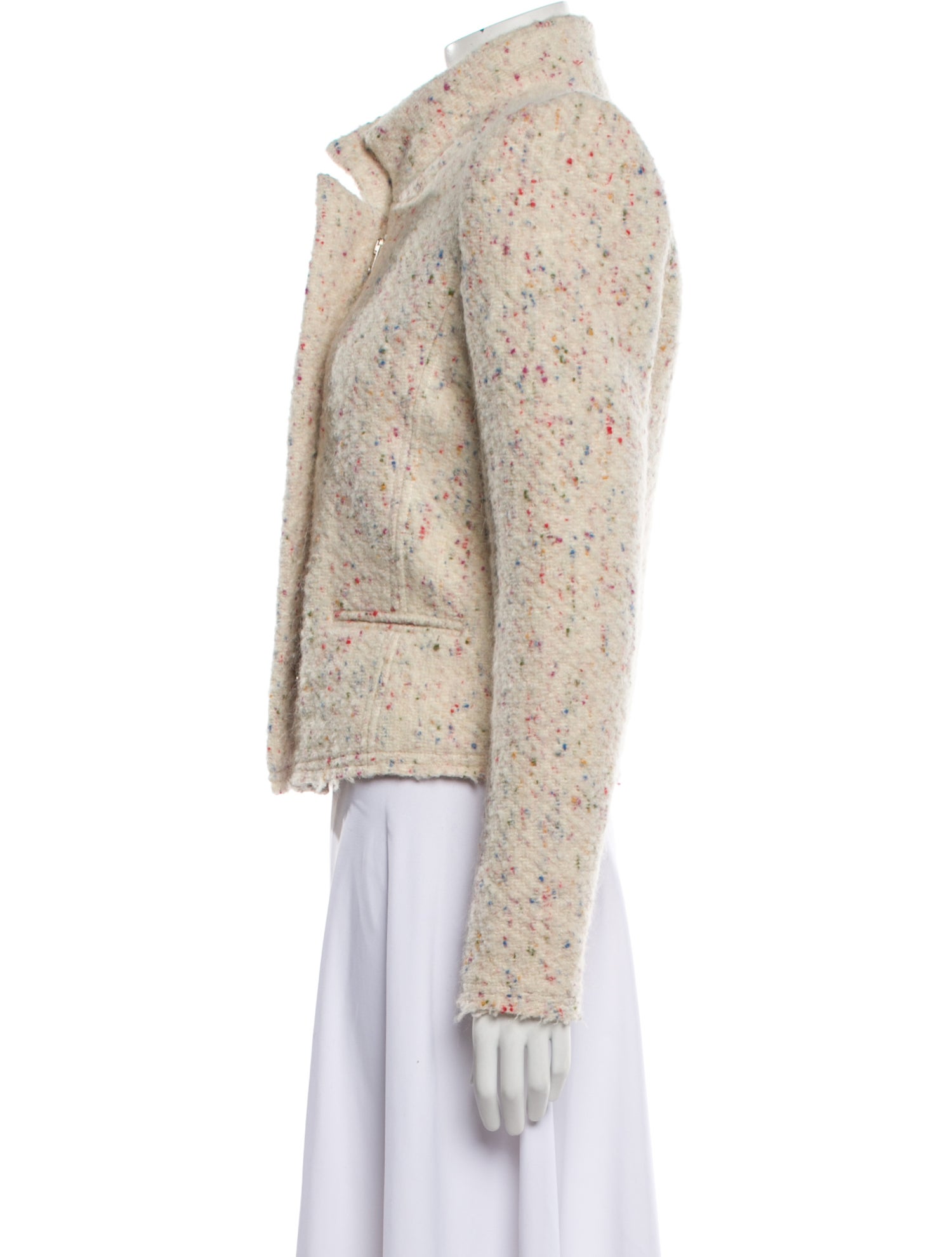 Wool Tweed Pattern Jacket