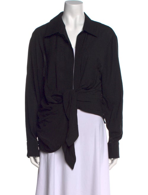 Jacquemus V-Neck Long Sleeve Blouse