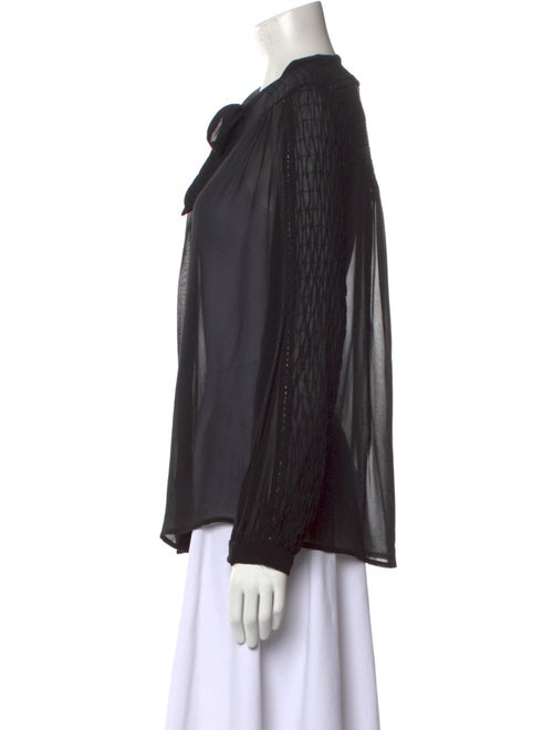 Isabel Marant Silk Long Sleeve Button-Up Top