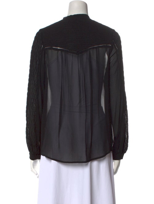Isabel Marant Silk Long Sleeve Button-Up Top