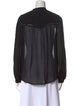 Isabel Marant Silk Long Sleeve Button-Up Top