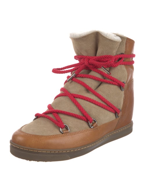 Isabel Marant Suede Printed Lace-Up Boots