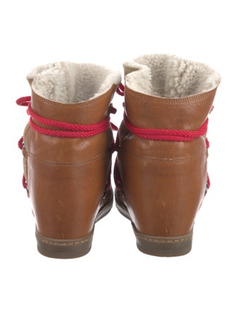 Isabel Marant Suede Printed Lace-Up Boots