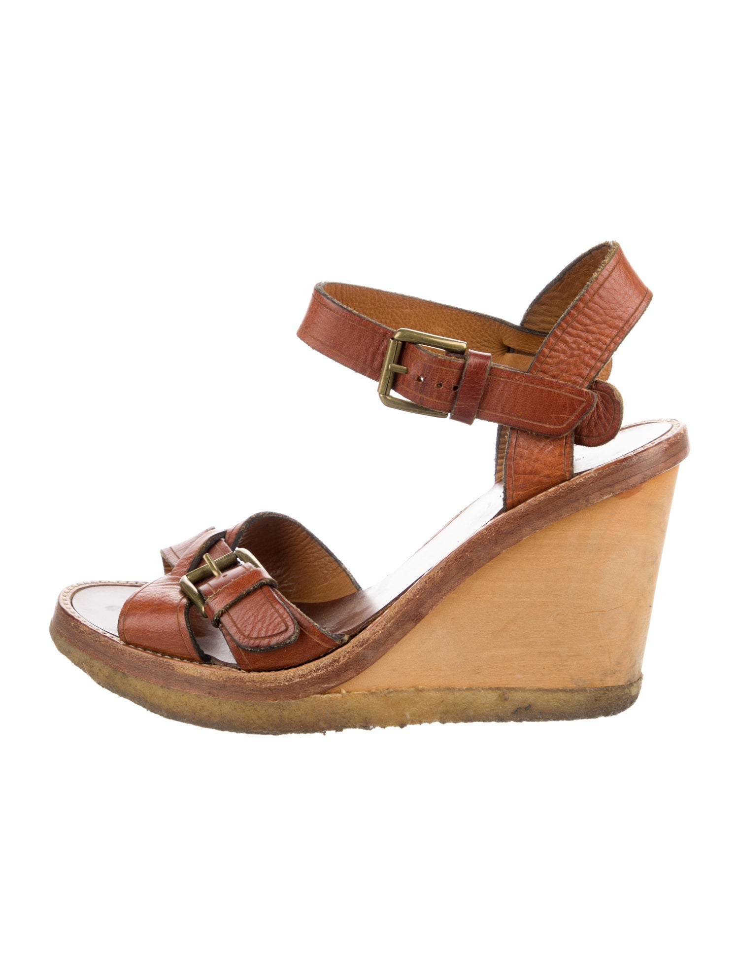Isabel Marant Leather Whipstitch Trim Sandals
