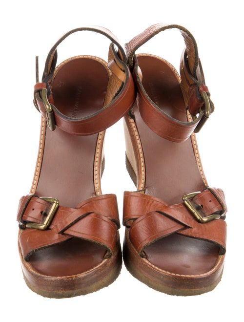 Isabel Marant Leather Whipstitch Trim Sandals