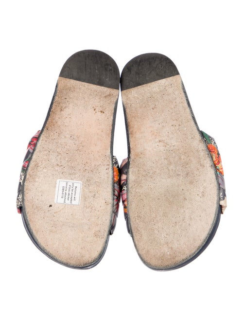 Isabel Marant Leather Floral Print Slides