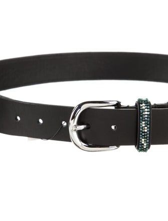 Isabel Marant Leather Beaded Accents Belt