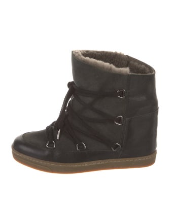Isabel Marant Leather Lace-Up Boots