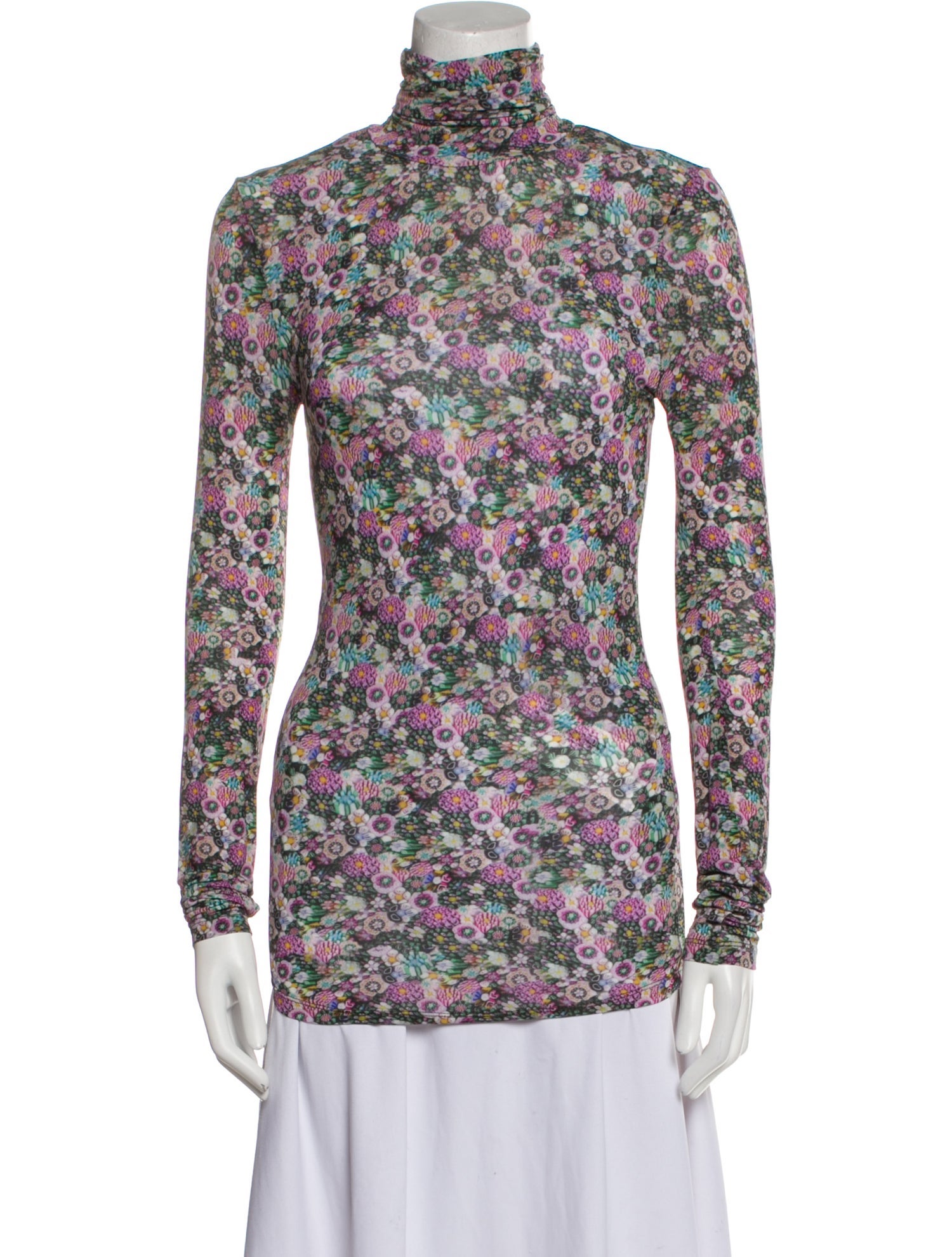 Isabel Marant Floral Print Turtleneck Top