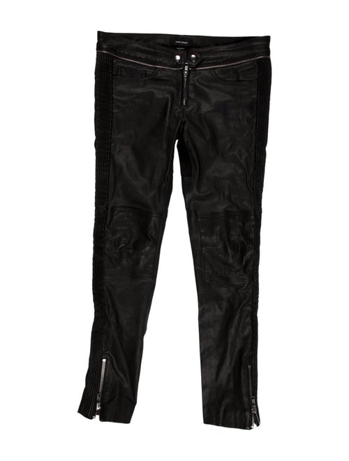 Isabel Marant Leather Straight Leg Pants