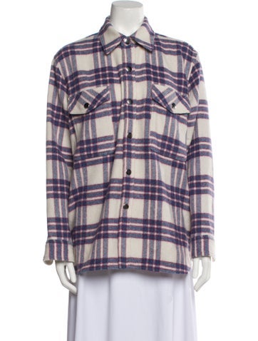 Isabel Marant Jackets Virgin Wool Plaid Print Jacket Us2, Fr34 | XS