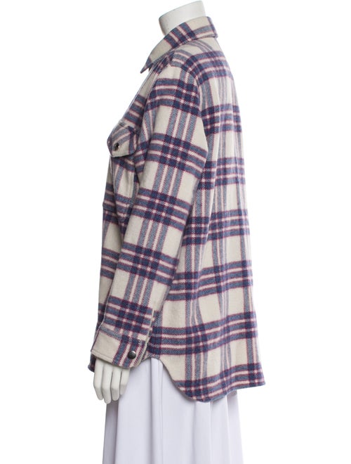 Isabel Marant Virgin Wool Plaid Print Jacket