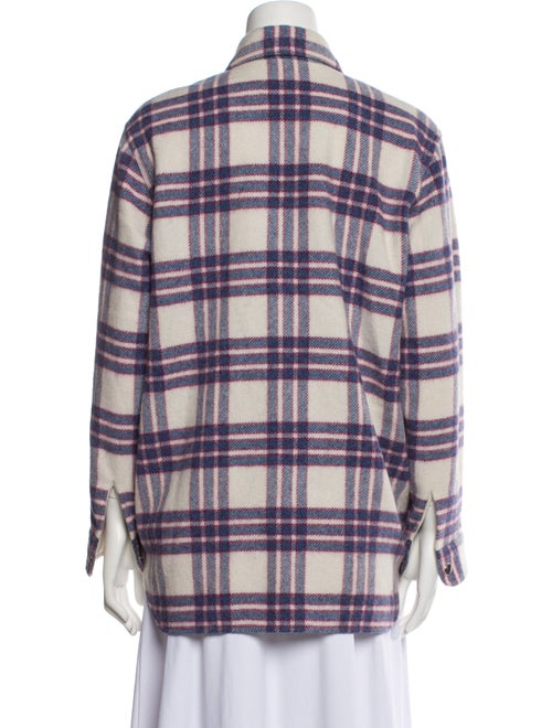 Isabel Marant Virgin Wool Plaid Print Jacket