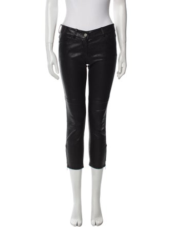 Isabel Marant Leather Straight Leg Pants