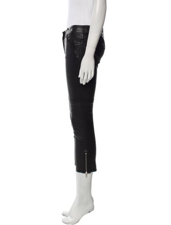 Isabel Marant Leather Straight Leg Pants