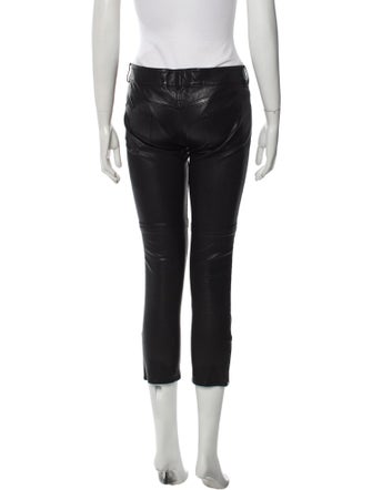 Isabel Marant Leather Straight Leg Pants