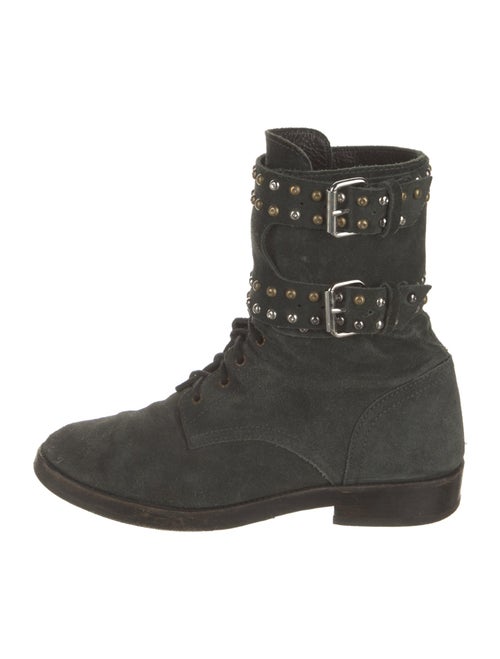 Isabel Marant Suede Studded Accents Combat Boots
