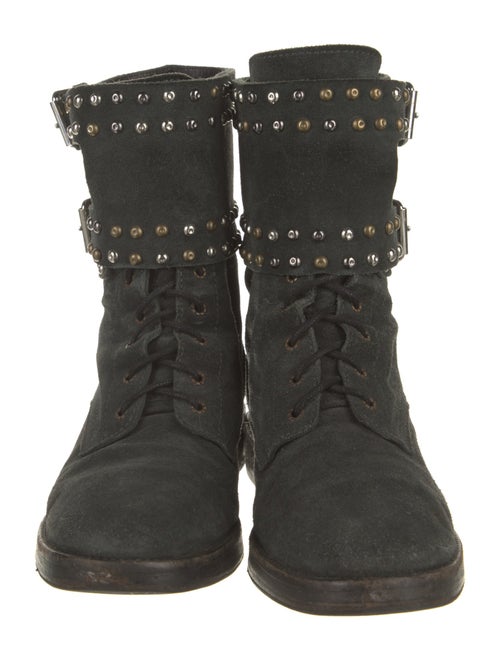 Isabel Marant Suede Studded Accents Combat Boots