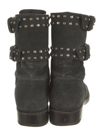 Isabel Marant Suede Studded Accents Combat Boots