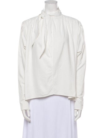Isabel Marant Tie Neck Long Sleeve Blouse
