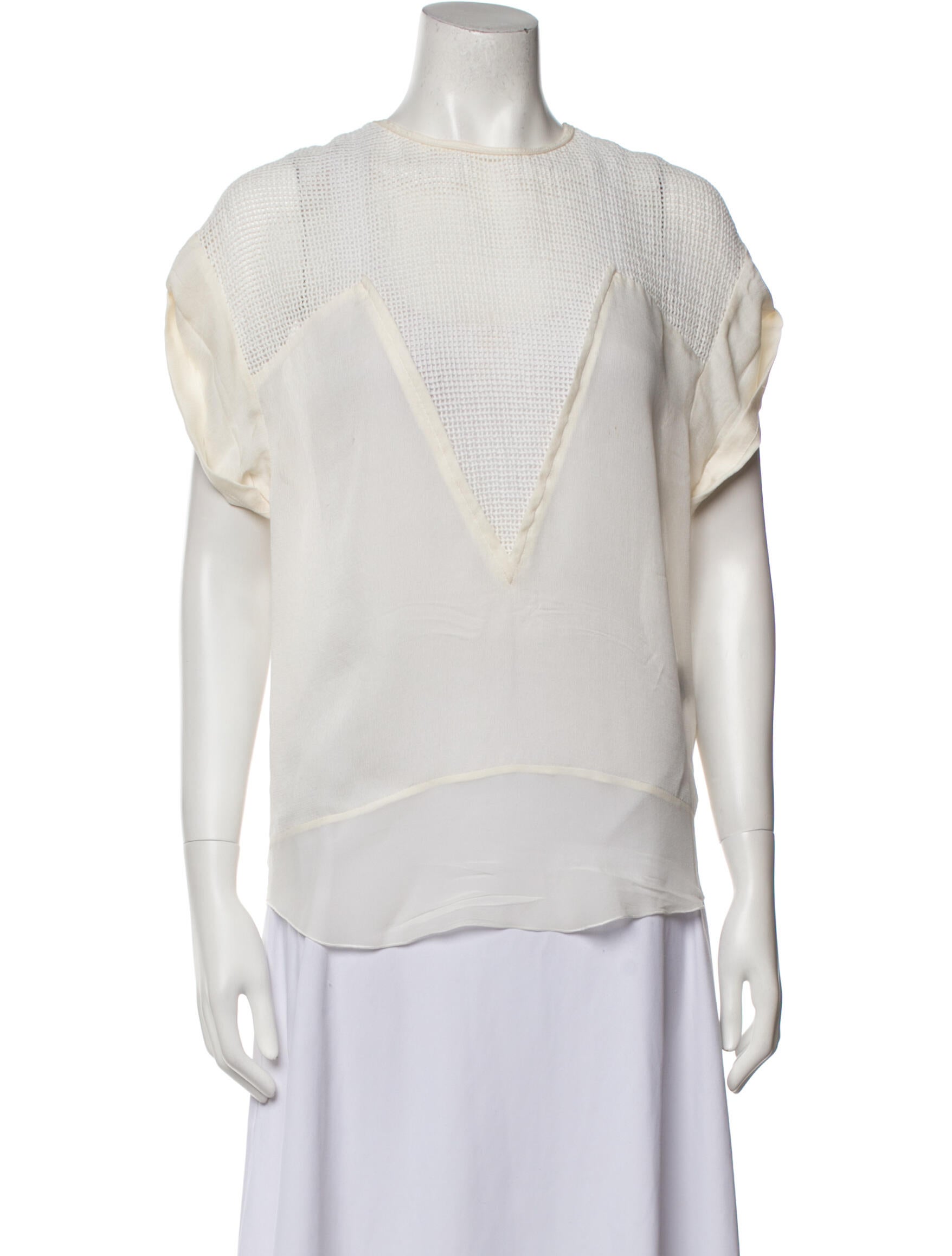 Isabel Marant Bateau Neckline Short Sleeve Blouse