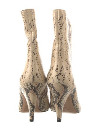 Isabel Marant Embossed Leather Animal Print Western Boots