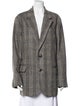 Isabel Marant Virgin Wool Plaid Print Blazer
