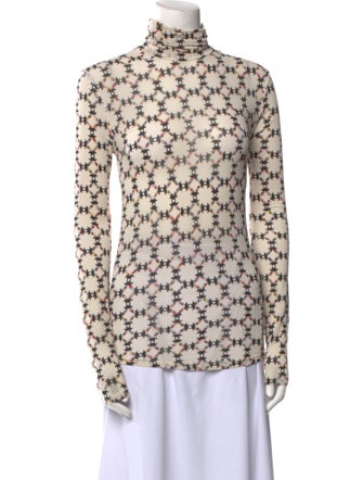 Isabel Marant Printed Mock Neck Blouse