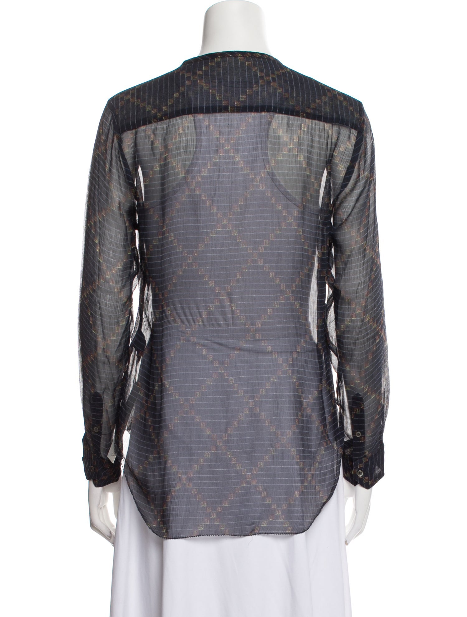 Isabel Marant Silk Printed Button-Up Top
